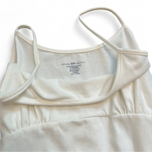 Brandy Melville white tank top with tie back detail one size small XS - Picture 5 of 9
